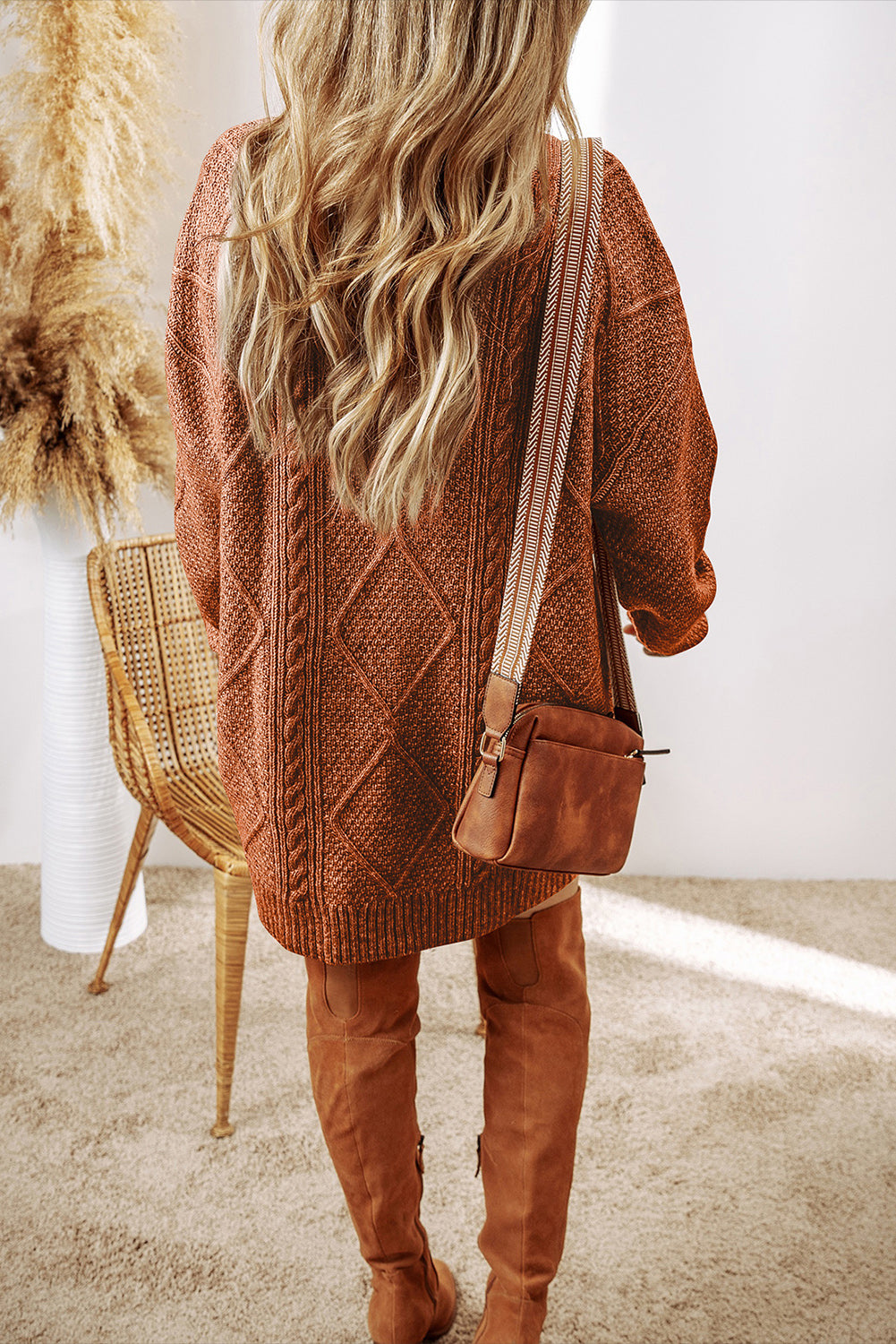 Knit Loose Fit Sweater Dress