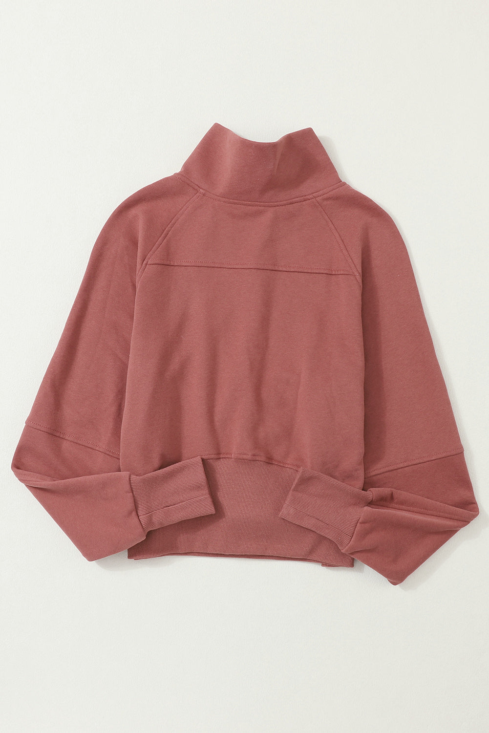 Zip Up Thumbhole Sleeve Sweatshirt