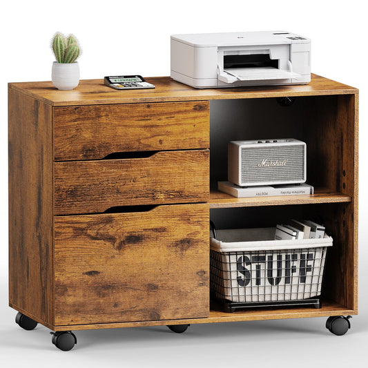 Brown Office Organizer Filing Cabinet