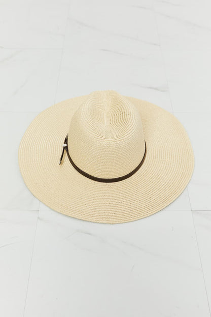 Ivory Boho Summer Straw Fedora Hat