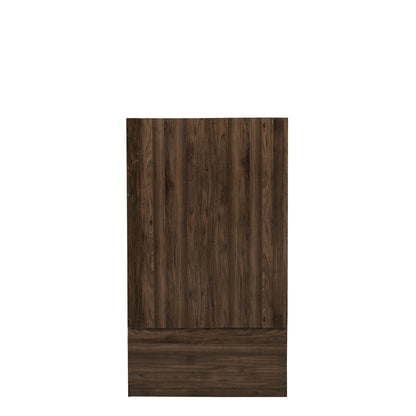 Dark Brown Coat Rack w/ Shoe Cabinet Storage
