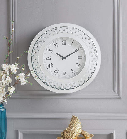 White Glam Wall Clock