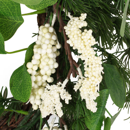 White & Green Berry Wreath