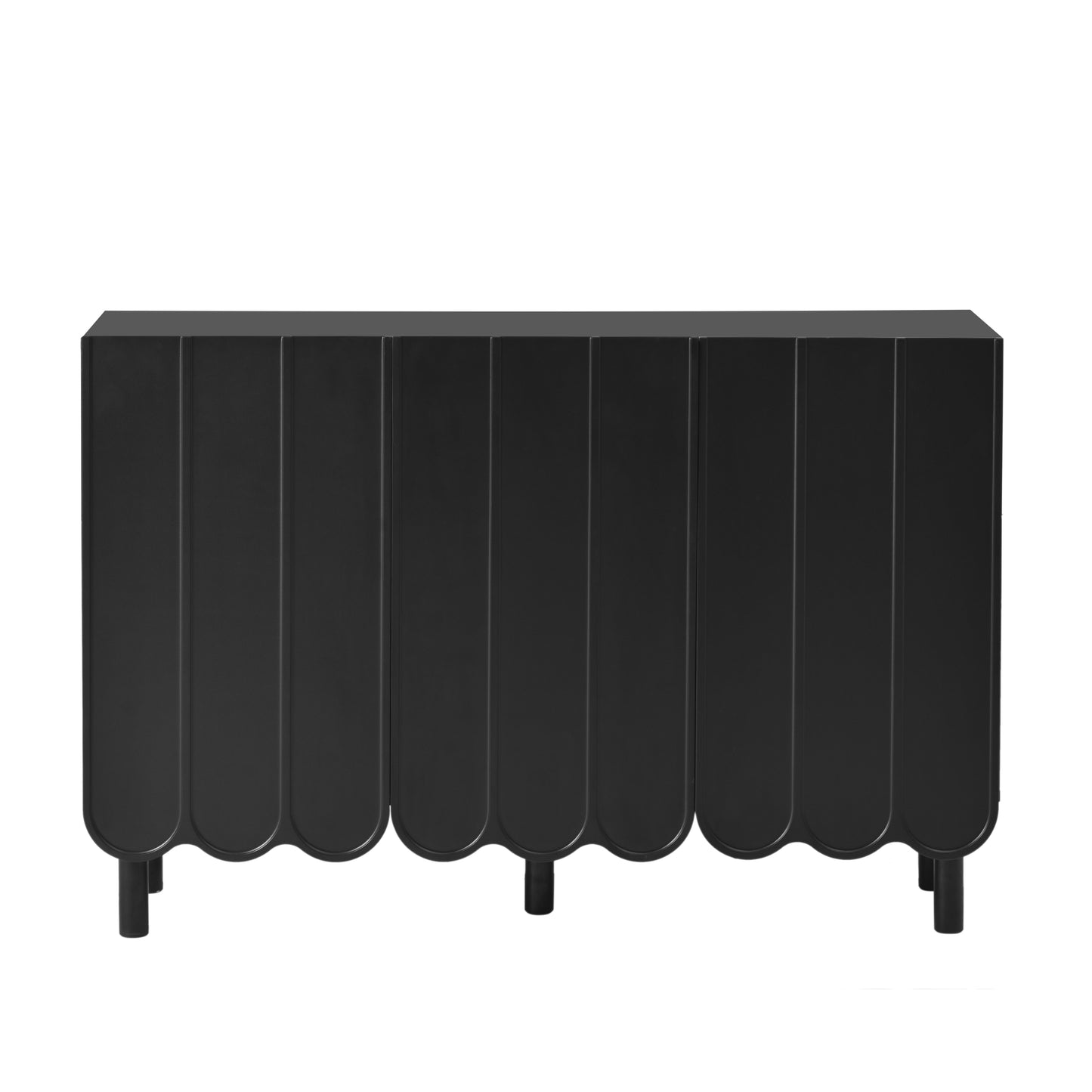 Black Minimalist Cabinet w/ Adjustable Shelves