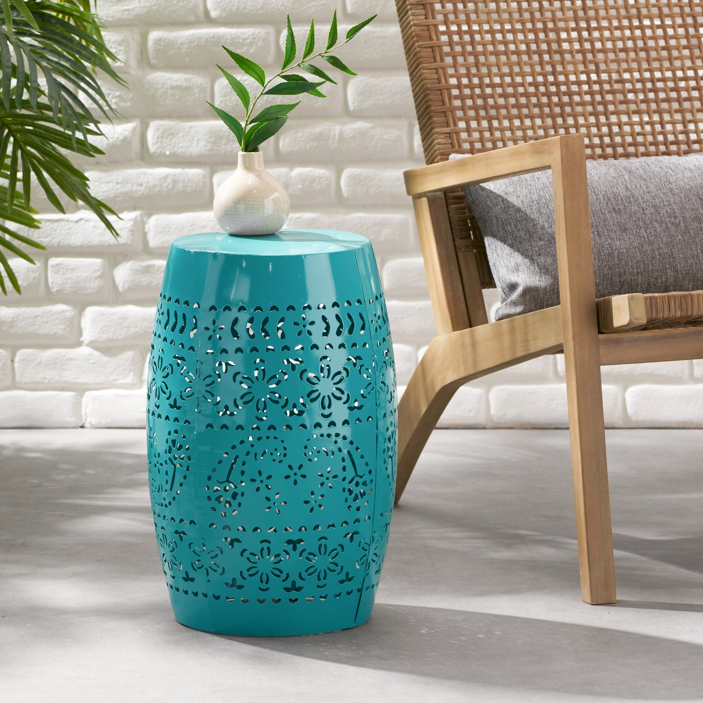 Teal Side Table