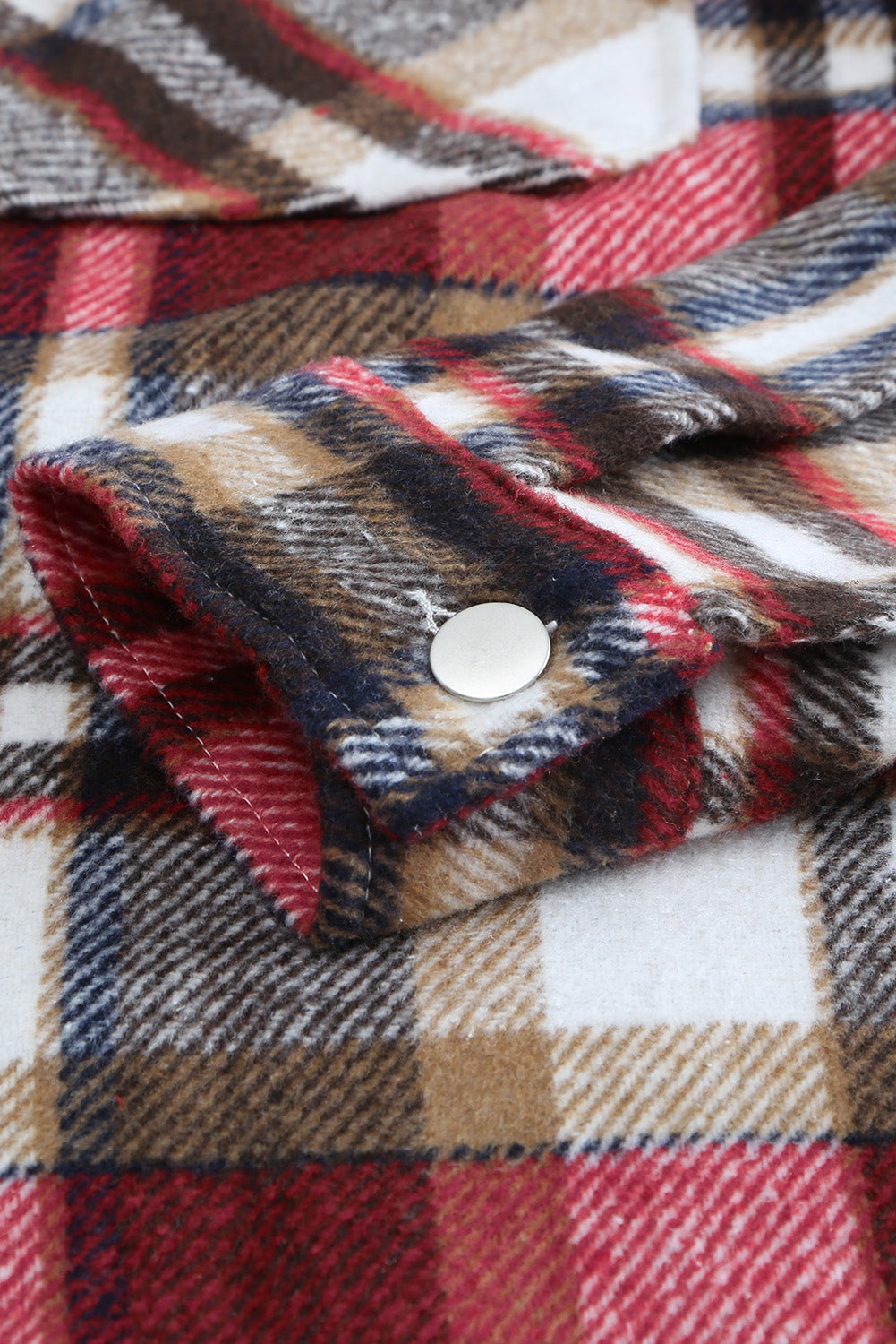 Plaid Button Front Pocket Shirt Shacket