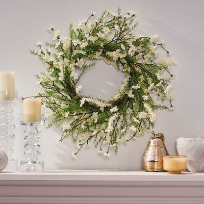 White & Green Plum Blossom Wreath