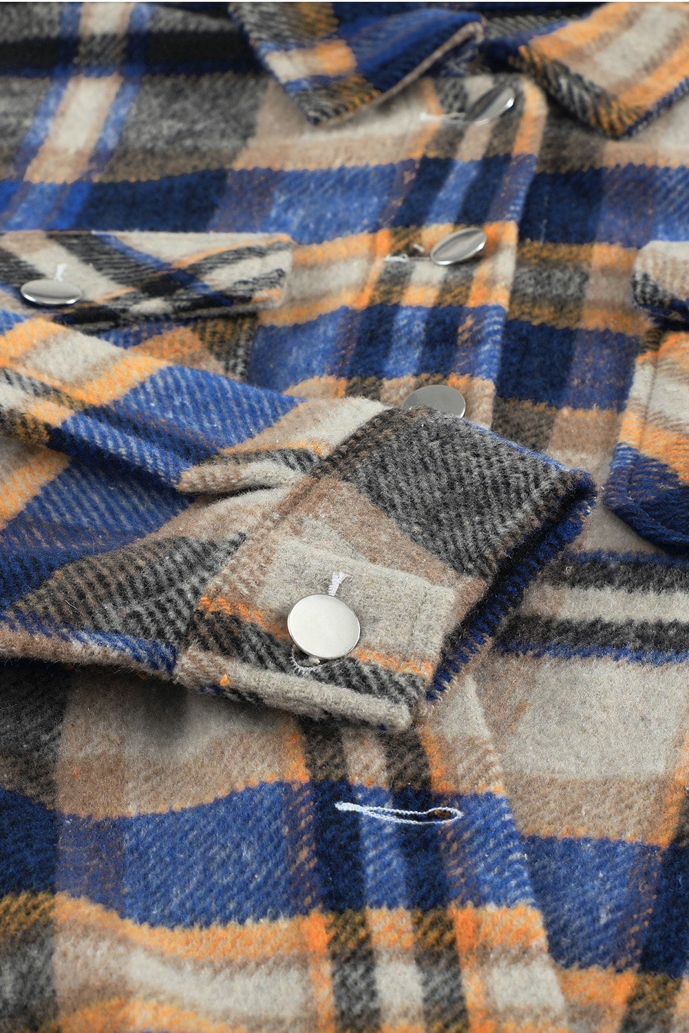 Plaid Button Front Pocket Shirt Shacket