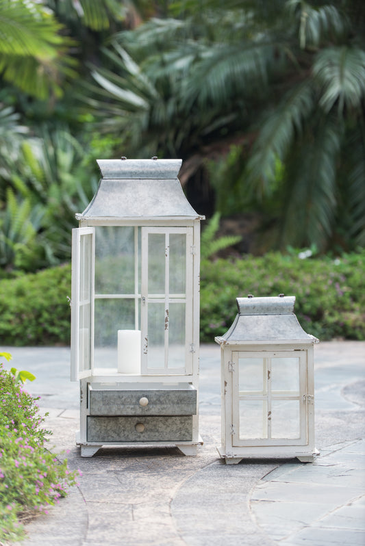 Metal & Wood Decorative Candle Lantern