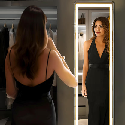 64"x21" Rectangular Full Length Mirror w/ LED Lights