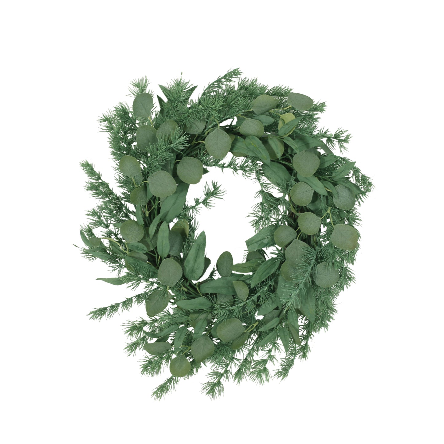 Green Leaves Twig Frame Wreath