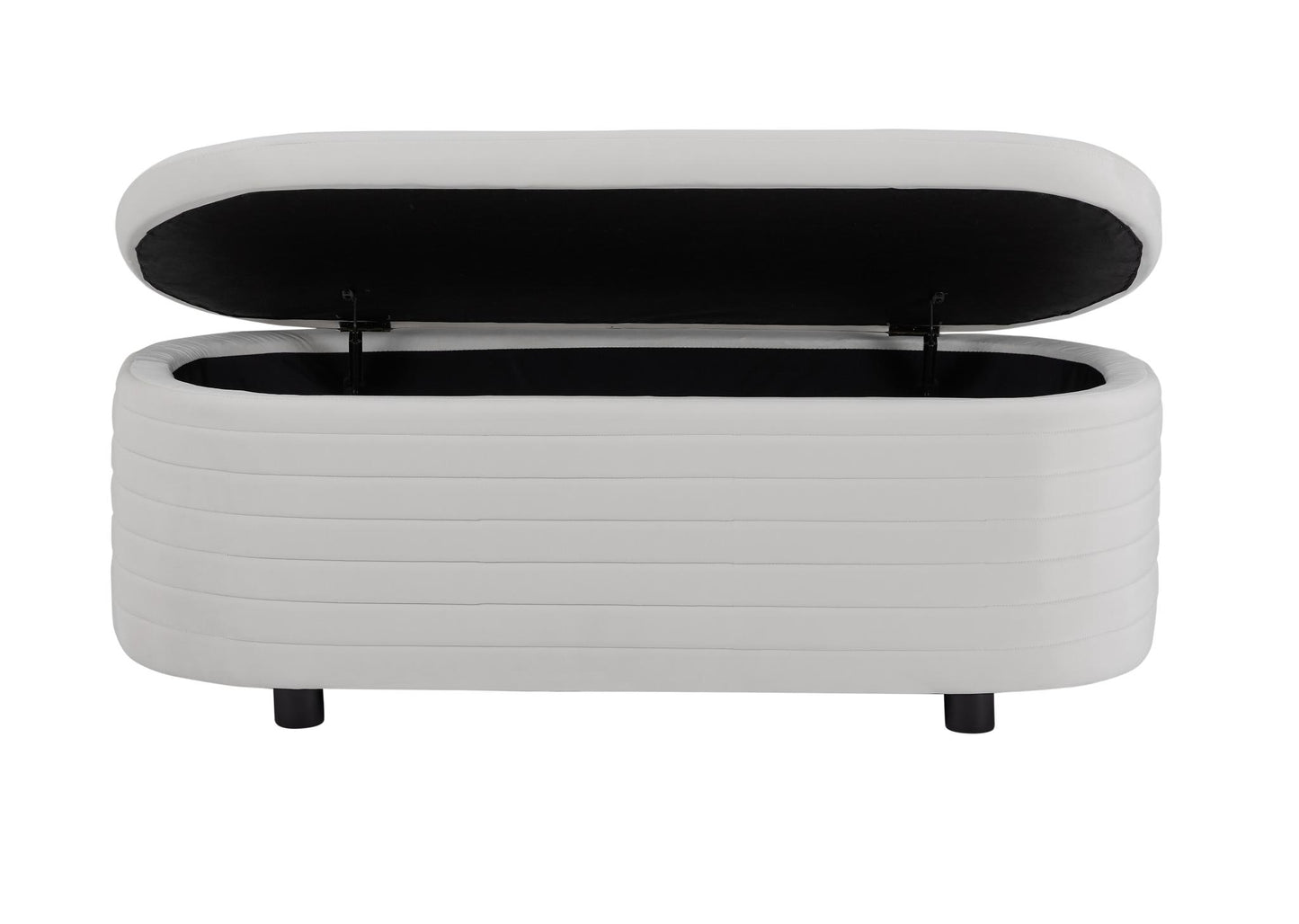 White Velvet Multi-Functional Storage Bench