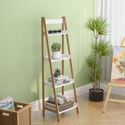 White Four Tier Bookshelf