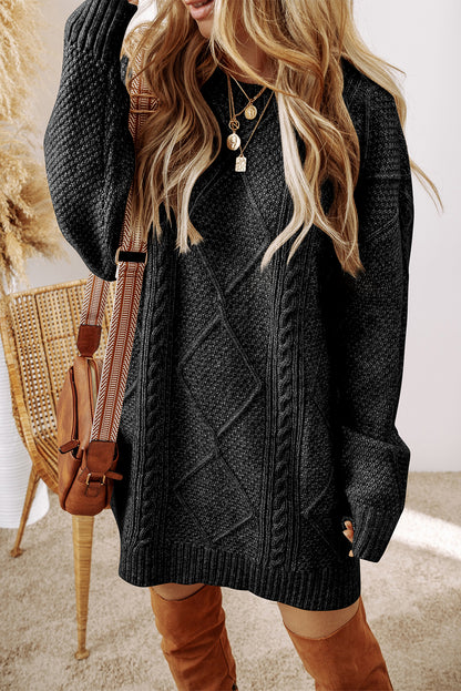 Knit Loose Fit Sweater Dress