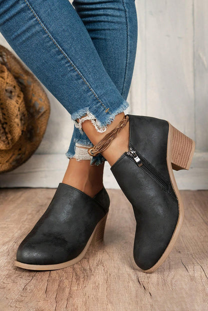 Suede Casual Ankle Boots