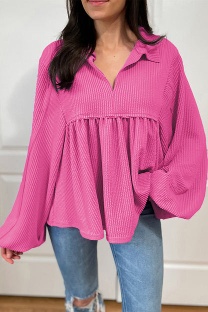 Bubble Sleeve Babydoll Top