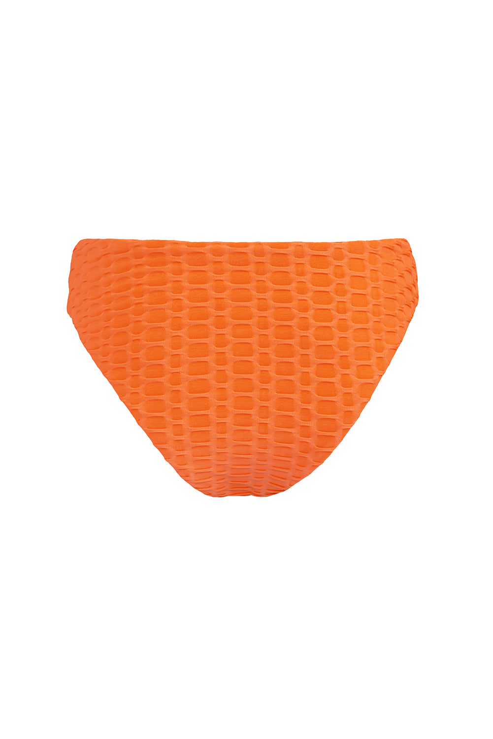 Braguita de bikini con cintura caída en forma de panal con textura naranja