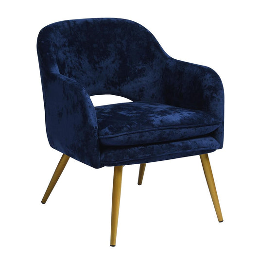 Navy Modern Velvet Accent Chair