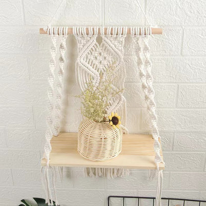 Bohemian Woven Hanging Shelf