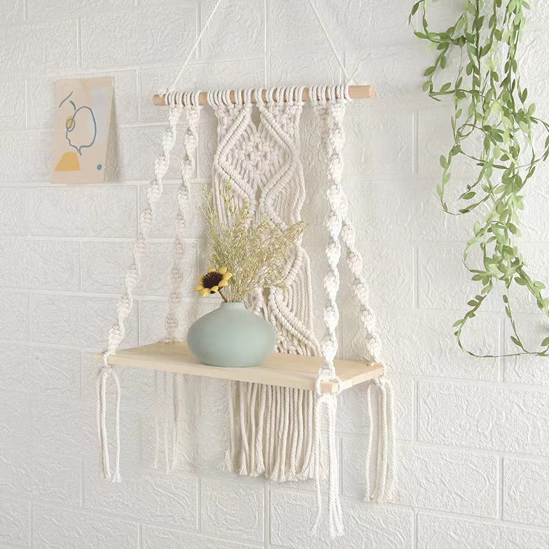 Bohemian Woven Hanging Shelf