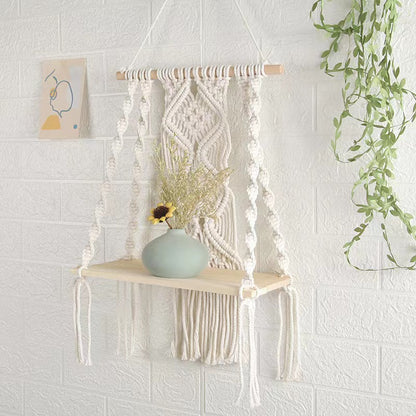 Bohemian Woven Hanging Shelf