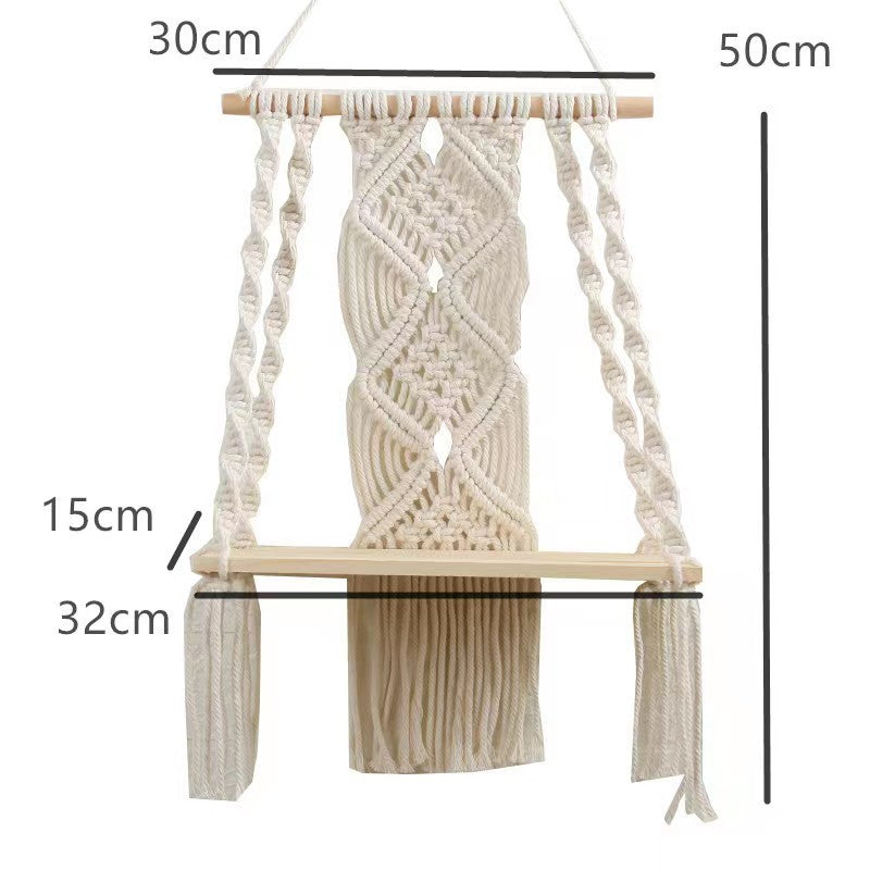 Bohemian Woven Hanging Shelf