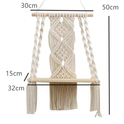 Bohemian Woven Hanging Shelf