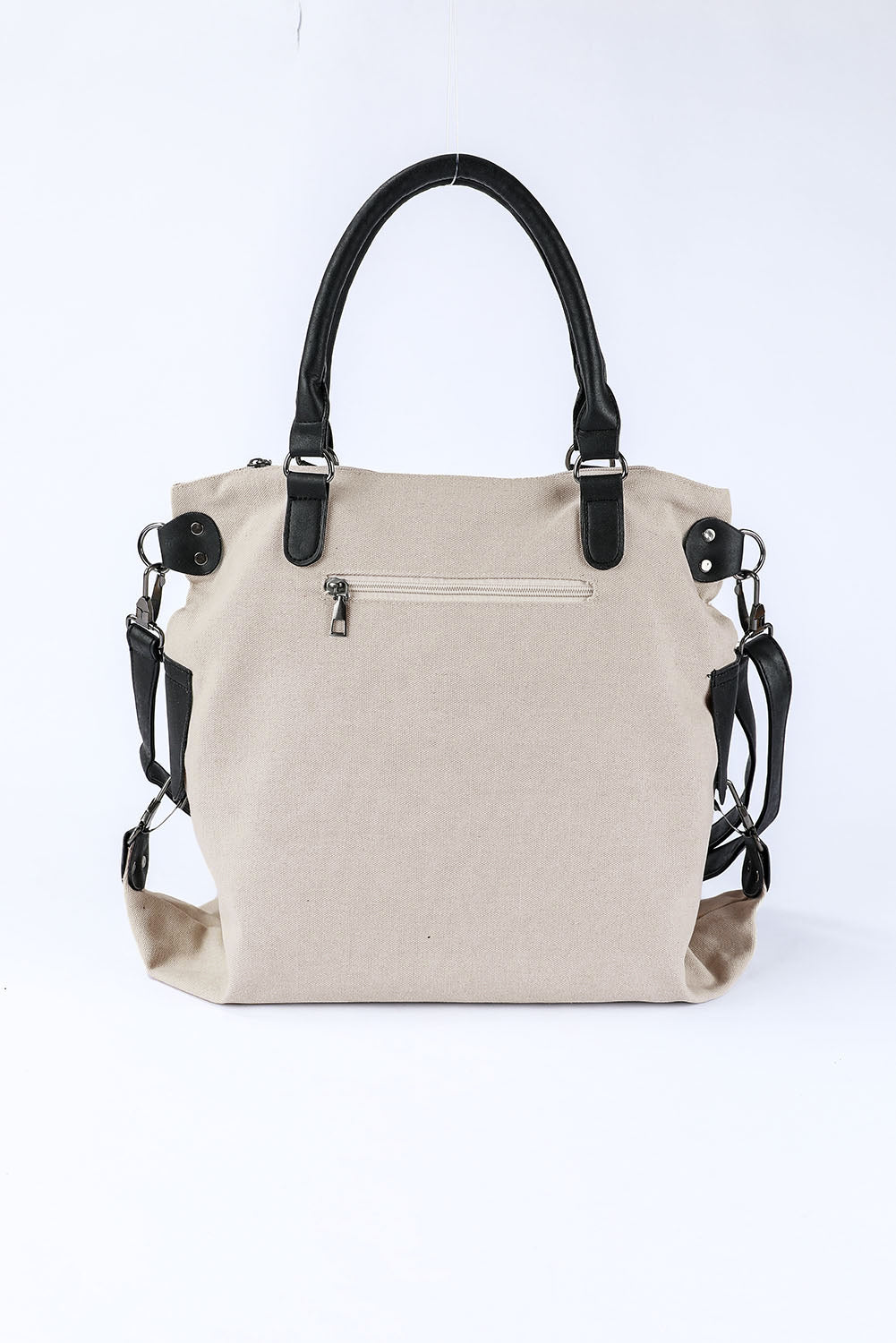 Bolsa tote de lona con estrella de cinco puntas casual beige