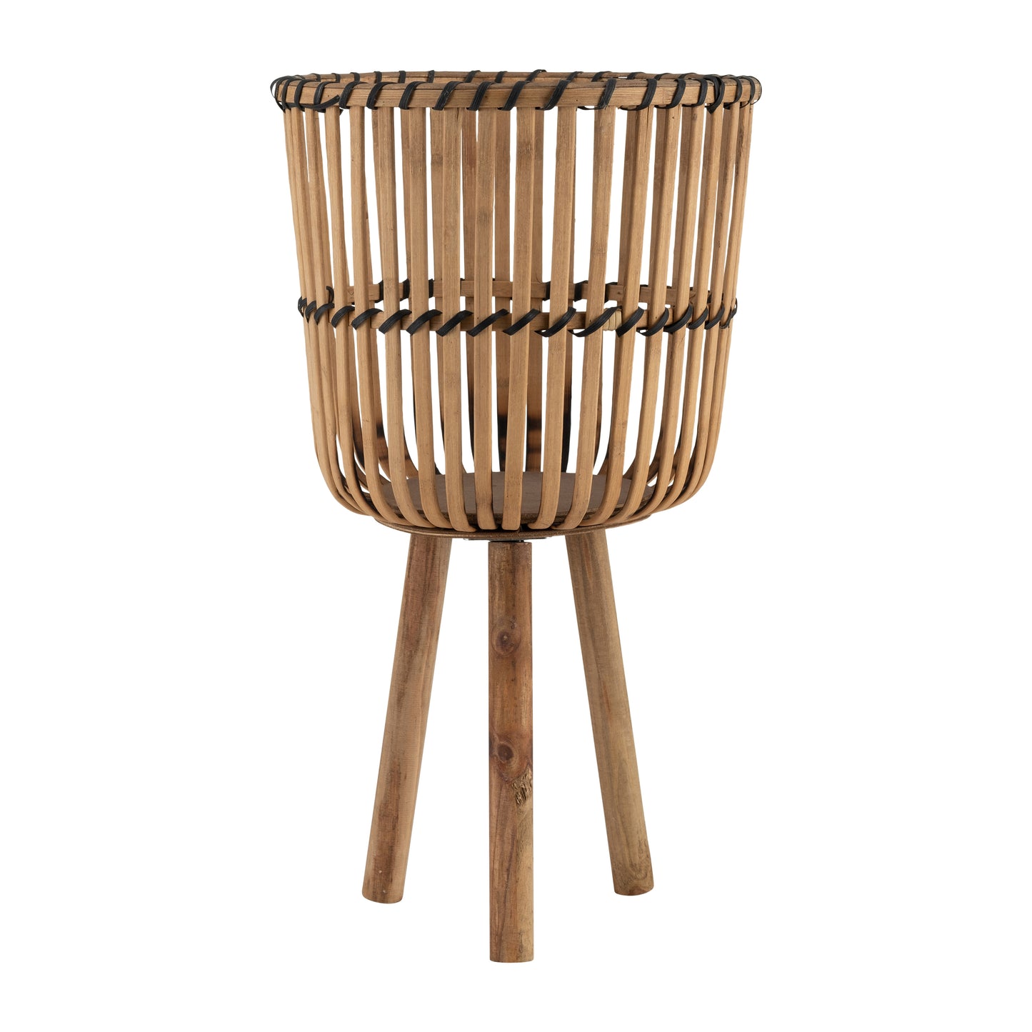 Natural Bamboo Footed Planter