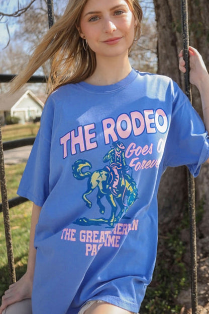 Sky Blue Rodeo Forever Western Graphic Tee