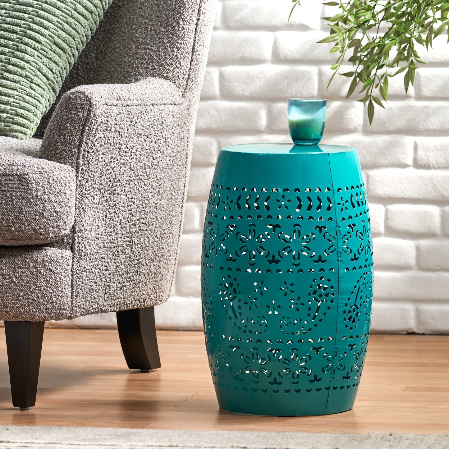 Teal Side Table