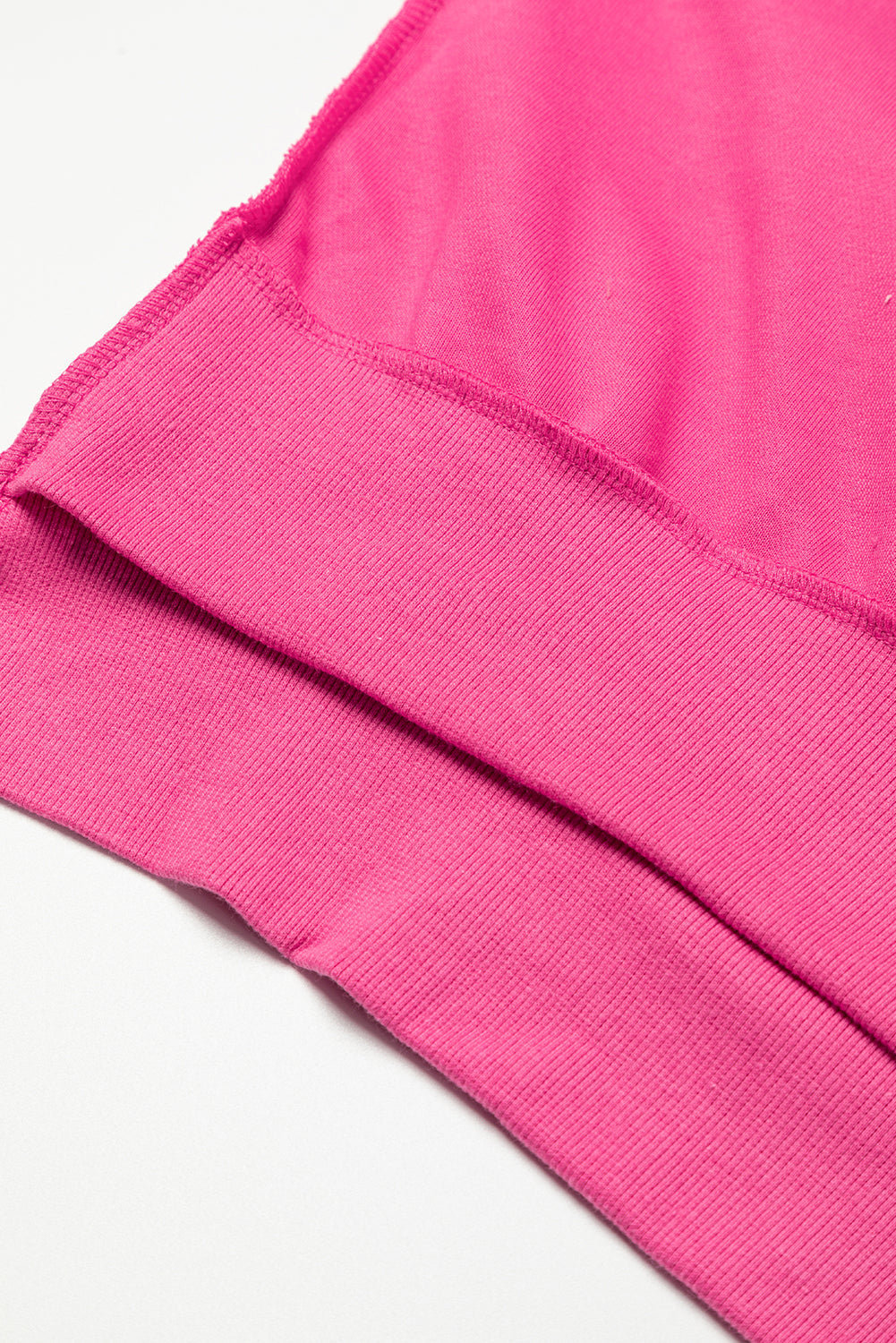 Sudadera henley holgada con hombros caídos rosa