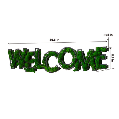 WELCOME Letter Art Moss Wall Decor