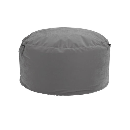 Dark Grey Large Foam Filled Bean Bag Chair w/ Removable Cover