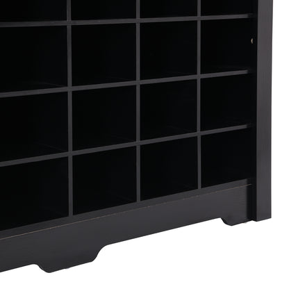 Black Sleek Modern Shoe Cabinet