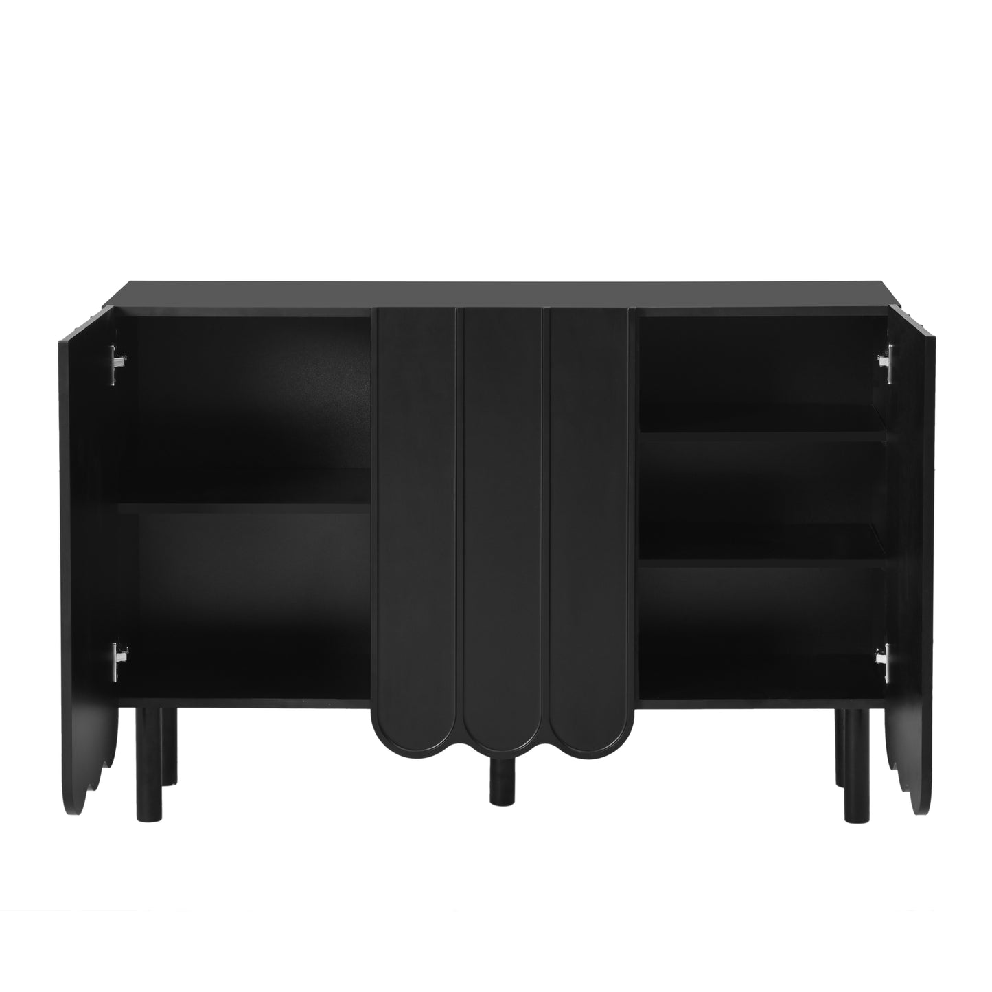 Black Minimalist Cabinet w/ Adjustable Shelves