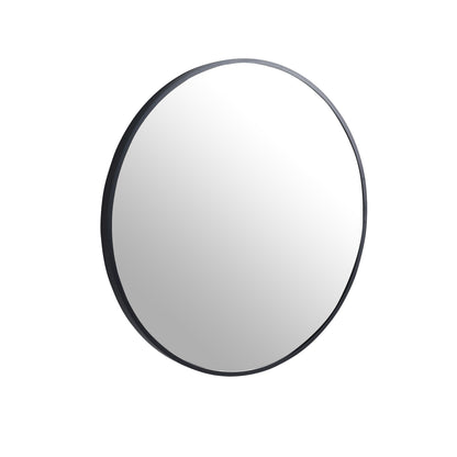 Large Round Black Circular Mirror