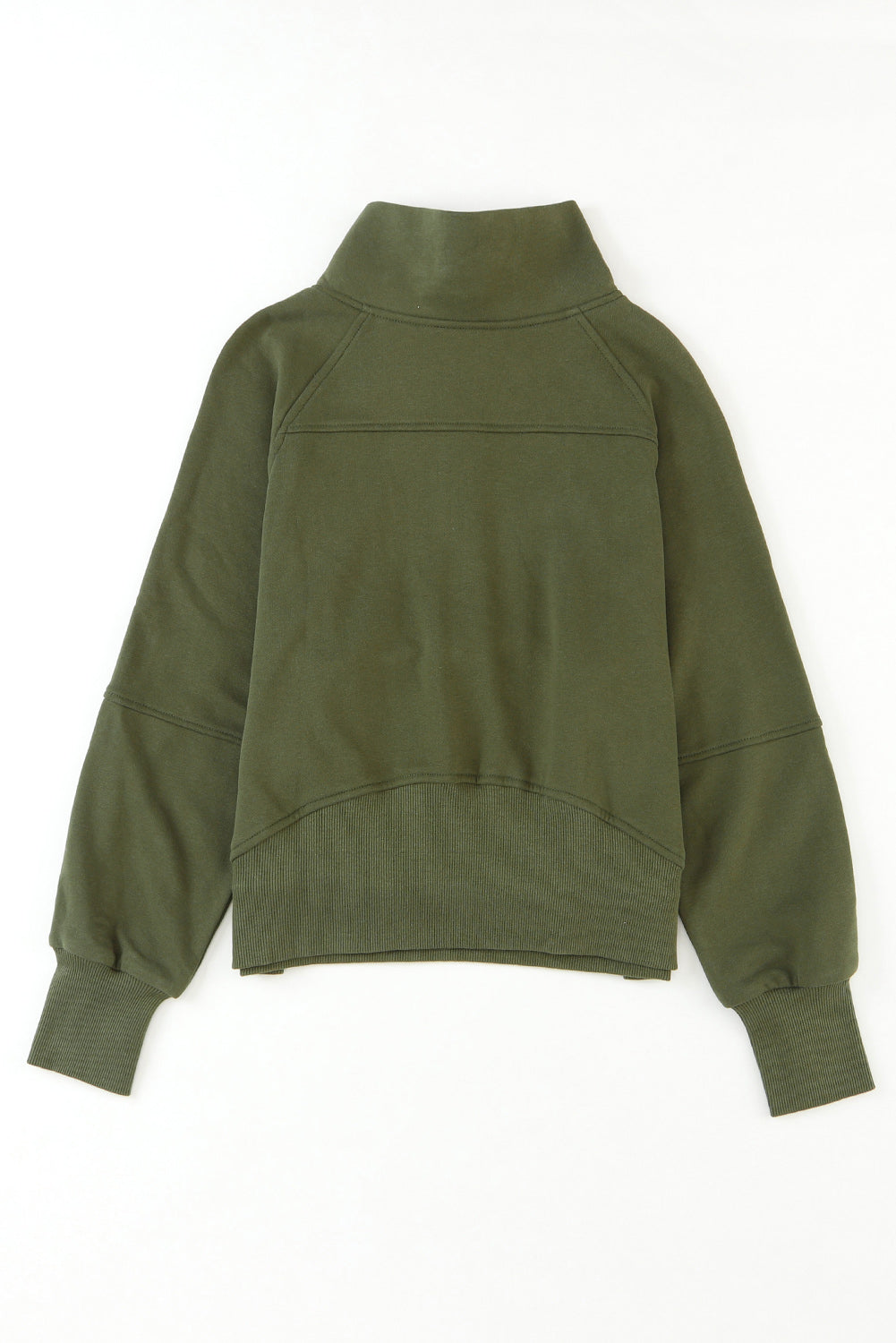 Zip Up Thumbhole Sleeve Sweatshirt