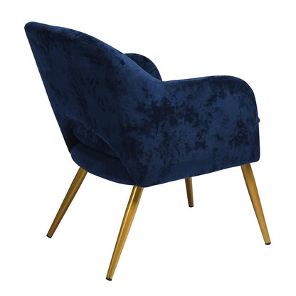 Navy Modern Velvet Accent Chair