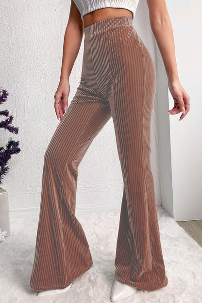 High Waist Corduroy Flare Pants