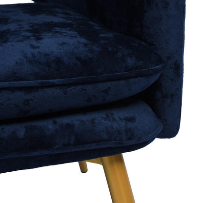 Navy Modern Velvet Accent Chair