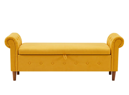 Yellow Large Storage Sofa Bench