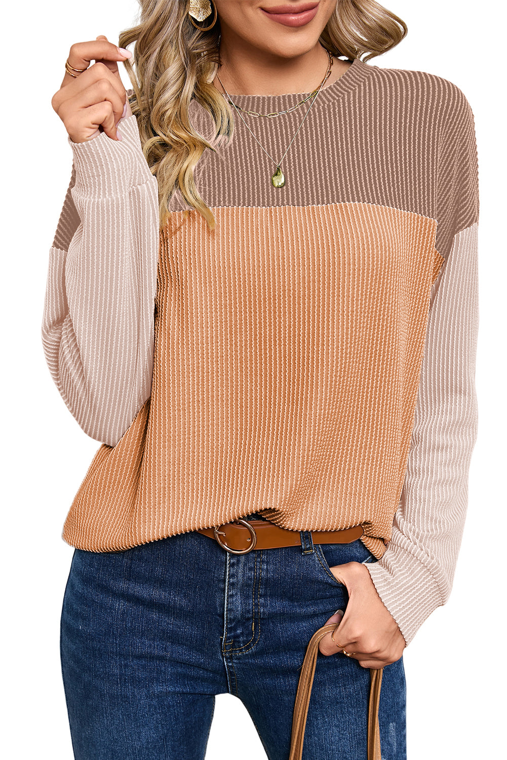 Corduroy Long Sleeve Top