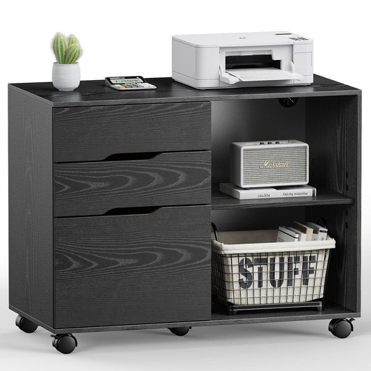 Black Office Organizer Filing Cabinet
