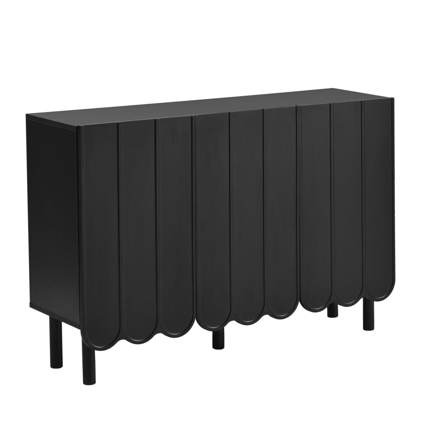 Black Minimalist Cabinet w/ Adjustable Shelves