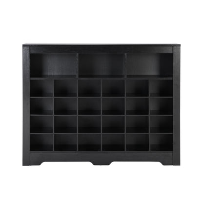 Black Sleek Modern Shoe Cabinet