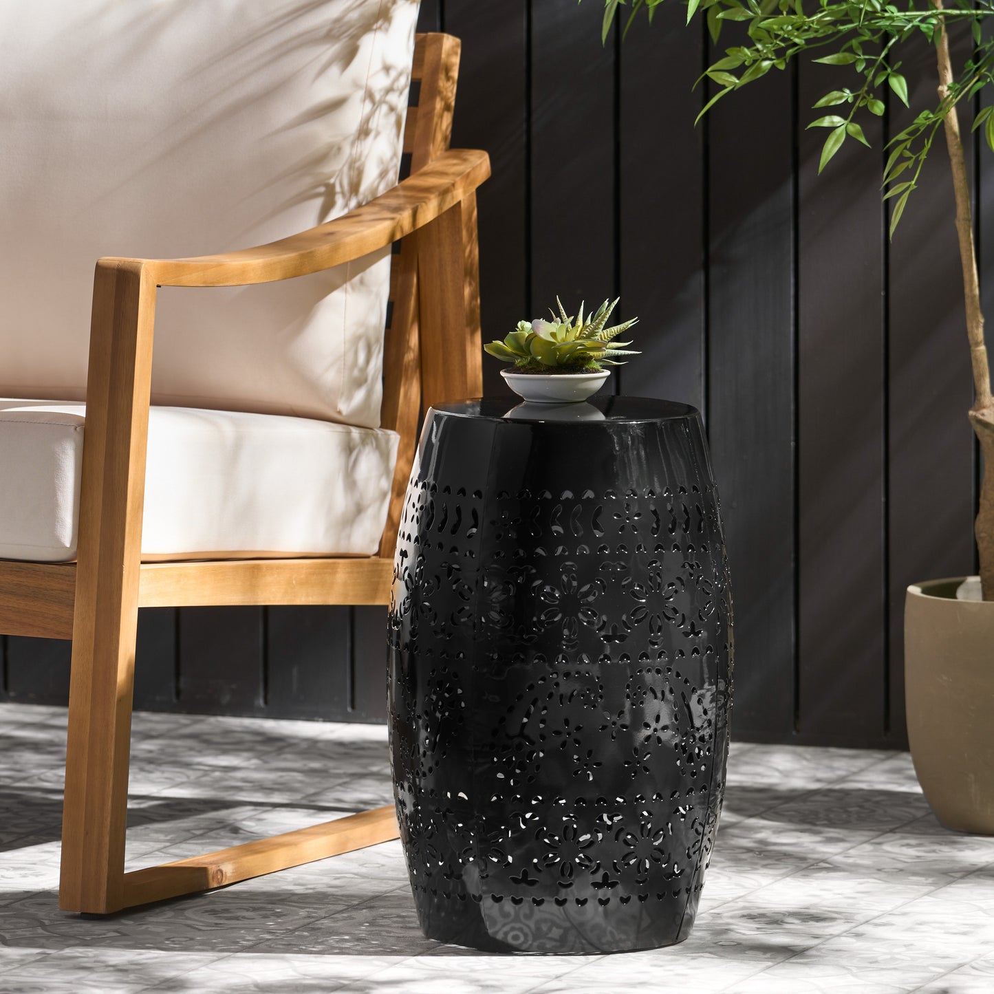 Black Side Table