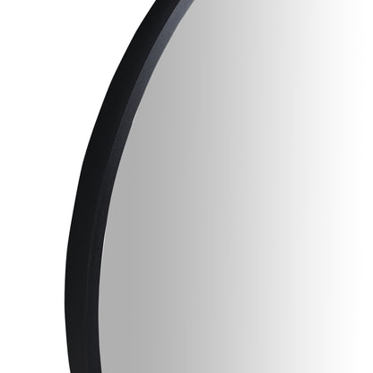 Large Round Black Circular Mirror