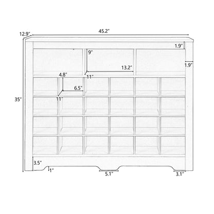 Black Sleek Modern Shoe Cabinet