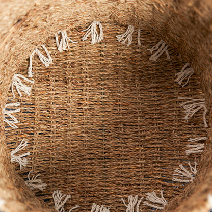 Natural Brown Woven Basket w/ Handles